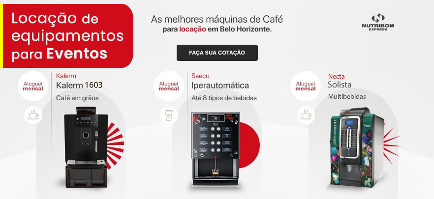 Banner maquinas de café para locação em Belo Horizonte